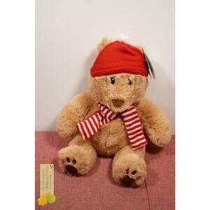 Gigglescape 12" Teddy Bear with Hat and Scarf Stuffed Animal #